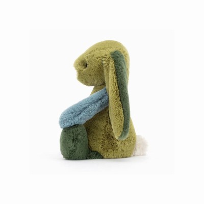 Jellycat Bashful Patchwork Basil Bunny USA | 63492IEMJ